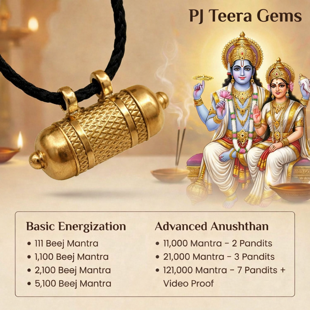 Shri Lakshmi Narayan | Ashtdhatu Kavach | Vedic Protection Amulet | silver kavach
